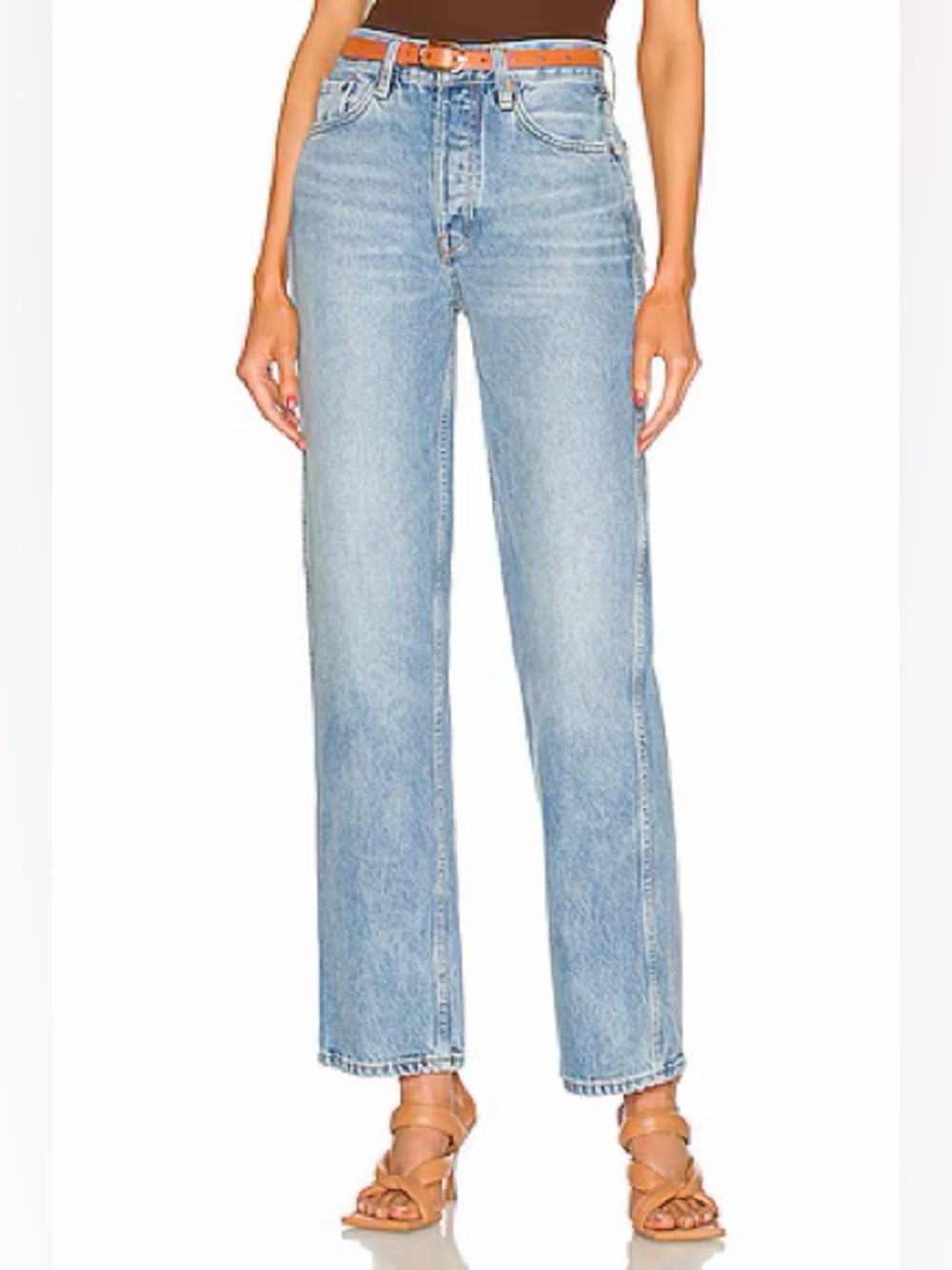 Re/Done Light Blue Wide Leg Jeans